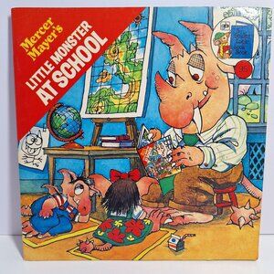 1978 Mercer Mayers Little Monster At School Vintage Paperback Golden Look-Look
